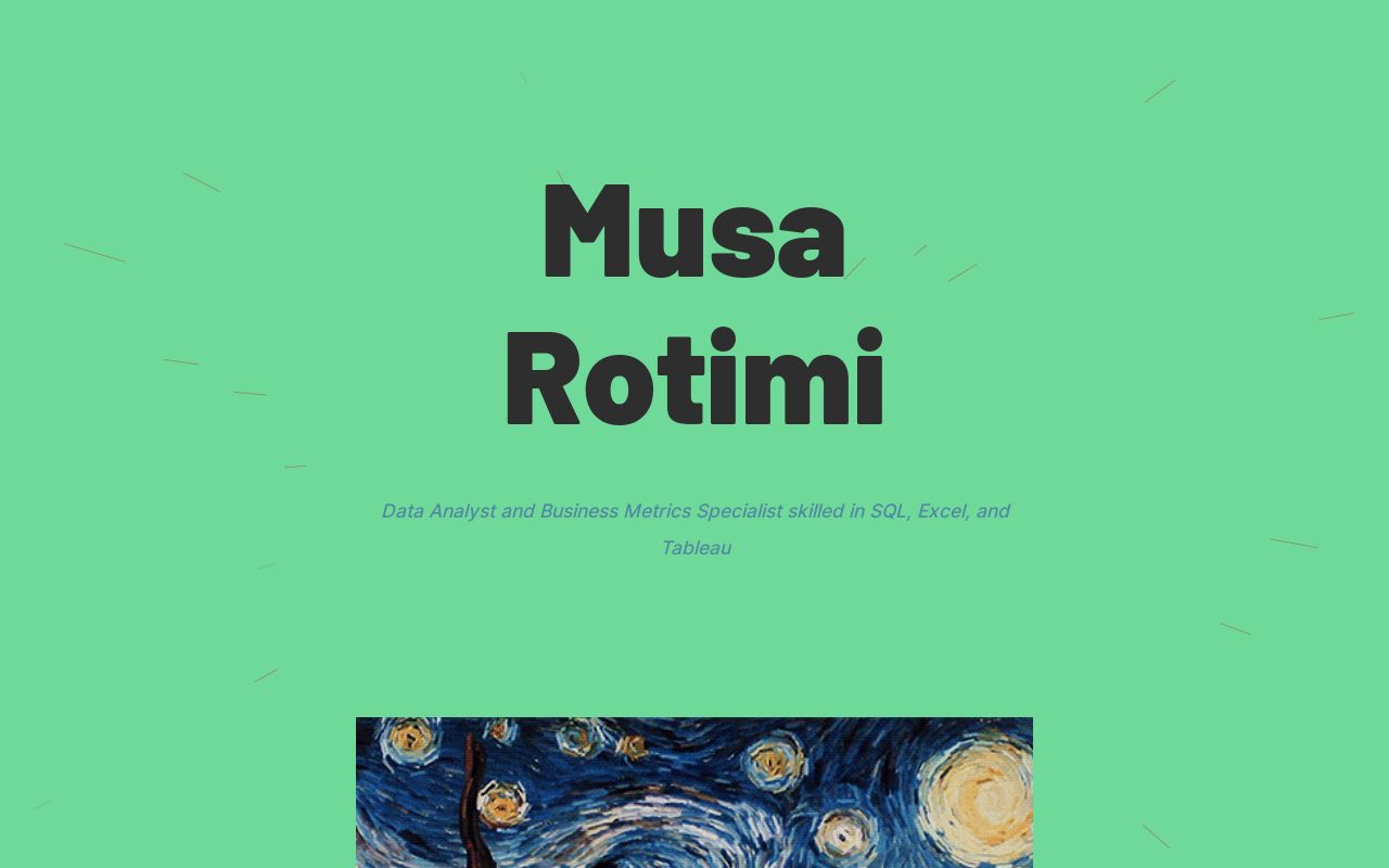 Musa rotimi s portfolio